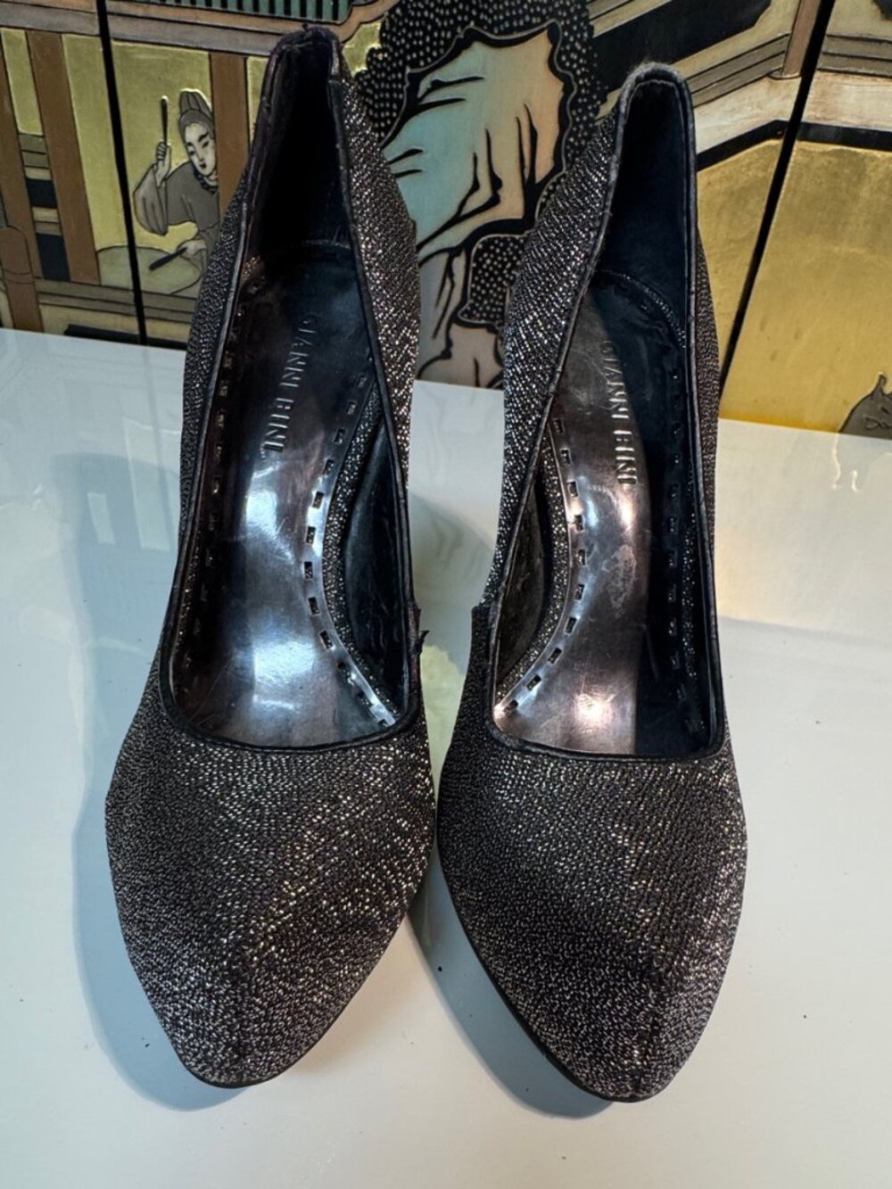 8.5 Gianni Bini Heel - metal look